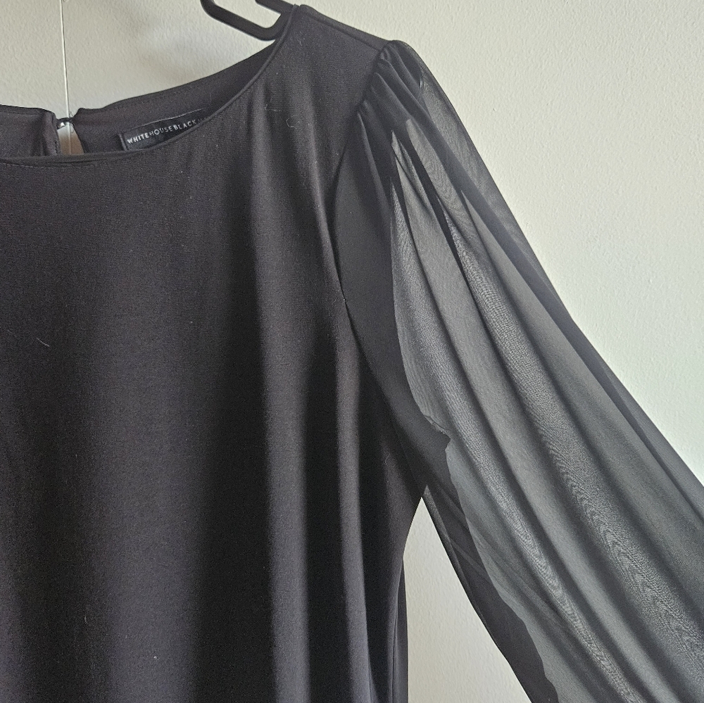 WHBM Chiffon-Sleeve Boatneck Top in Women's M - Picture 7 of 16